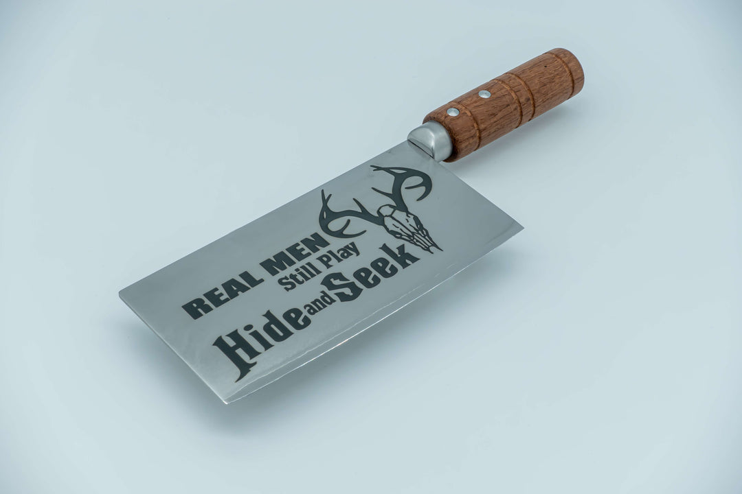 Kinesisk kokkekniv med gravering